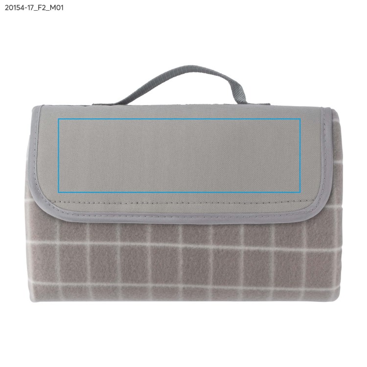 Koc piknikowy CHECK beżowy (naturalny)