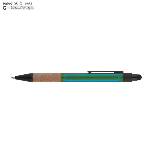 Długopis z touch pen BOSAY zielony