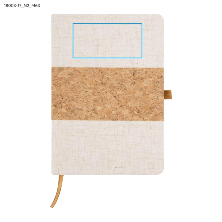 Zestaw - notes z długopisem CALMO beżowy (naturalny)