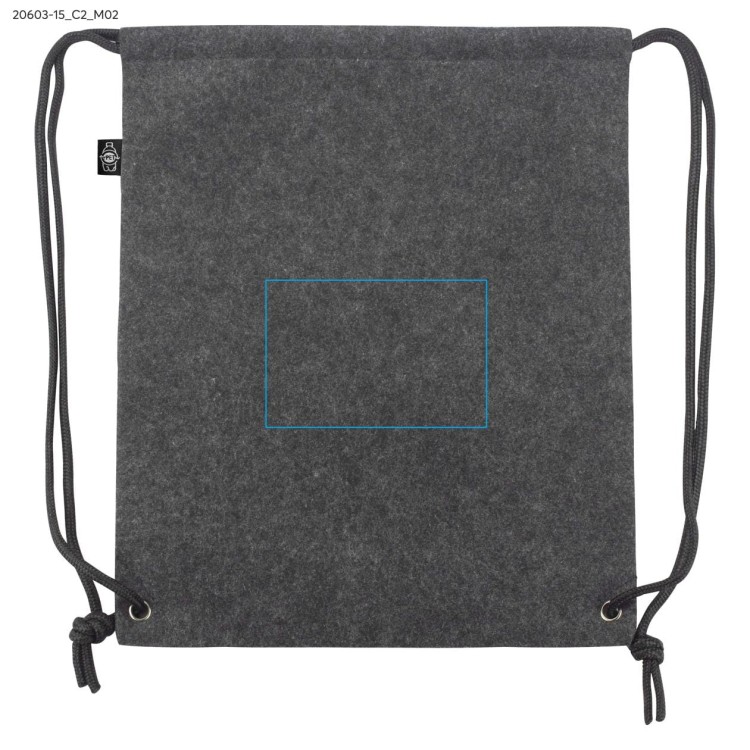 Worek filcowy rPET DENGY grafitowy