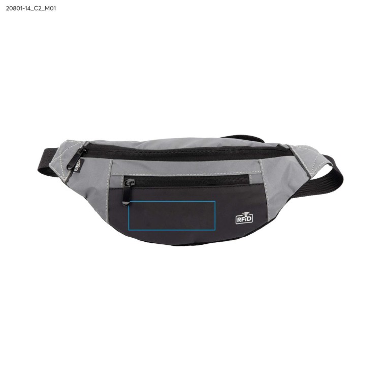 Torebka biodrowa rPET MARTE popielaty (szary)