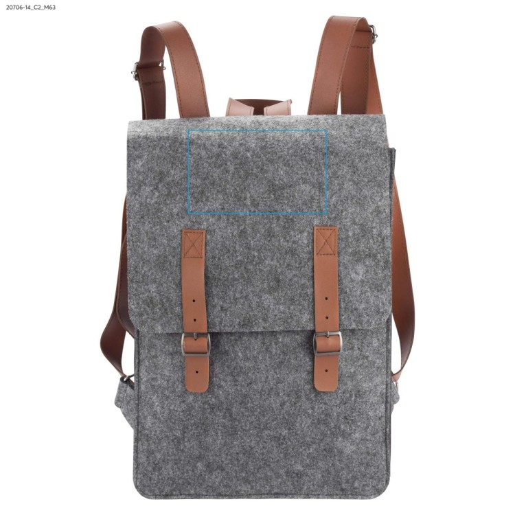 Plecak filcowy rPET FELT2GO popielaty (szary)