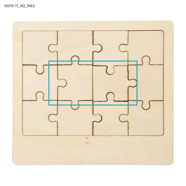 Puzzle drewniane WOODSY beżowy (naturalny)