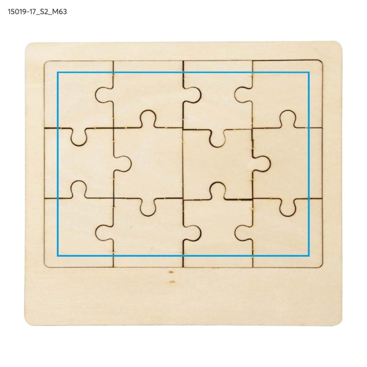 Puzzle drewniane WOODSY beżowy (naturalny)