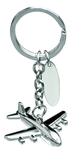 Brelok AIRPLANE 3D srebrny
