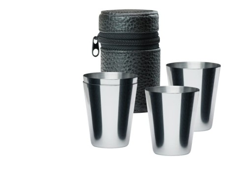 Zestaw kieliszków CHEERS 30 ml - 4 szt. srebrny