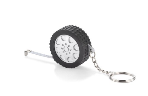 Brelok miara TIRE 1 m srebrny