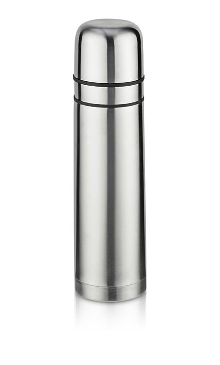 Termos z dwoma kubkami PAVO 750 ml srebrny