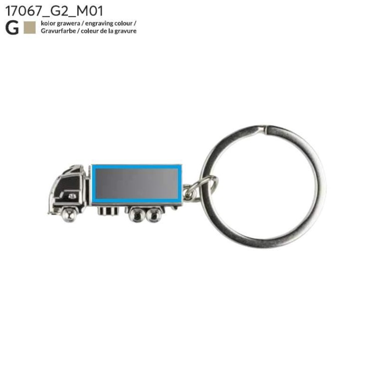 Brelok TIR 3D srebrny