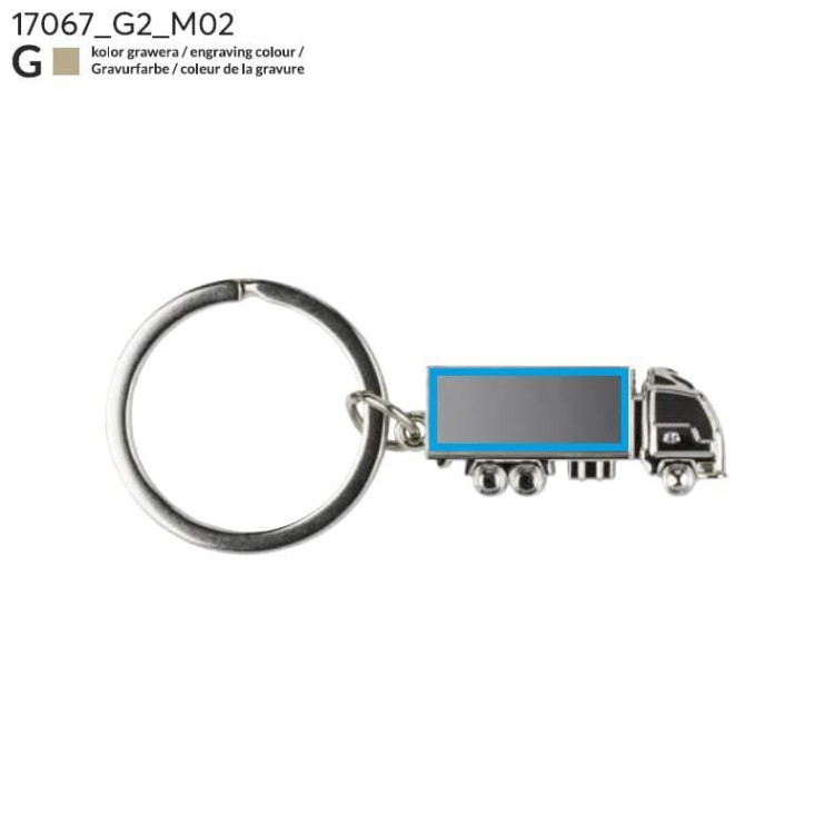 Brelok TIR 3D srebrny