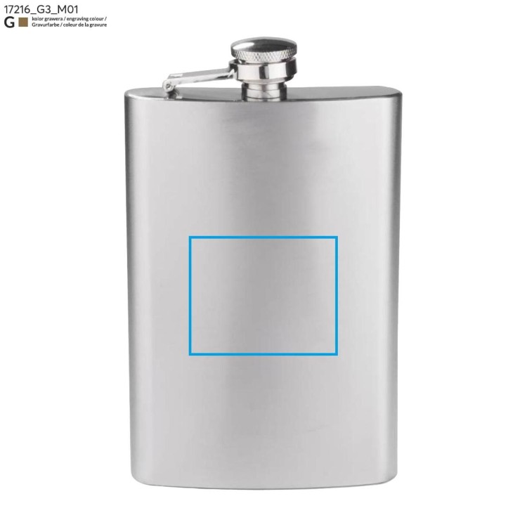 Piersiówka NEVIS 240 ml srebrny