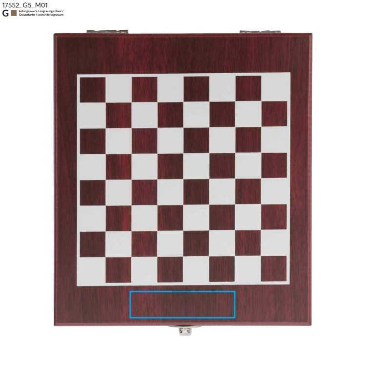 Zestaw do wina z szachami TREBB brązowy