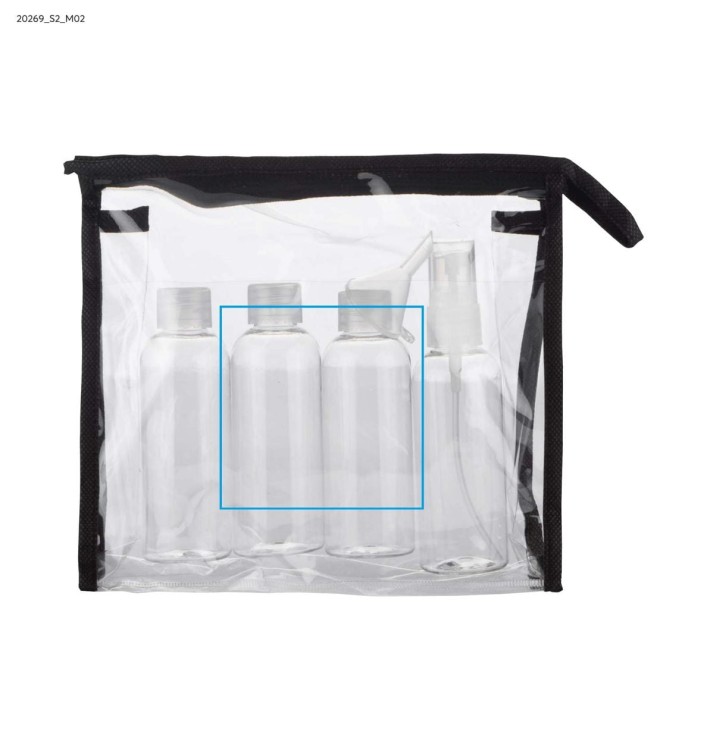 Zestaw pojemników podróżnych PLANE przezroczysty