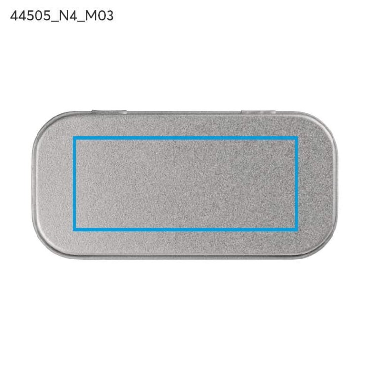 Puszka mała z wkładem na większą pamięć USB srebrny