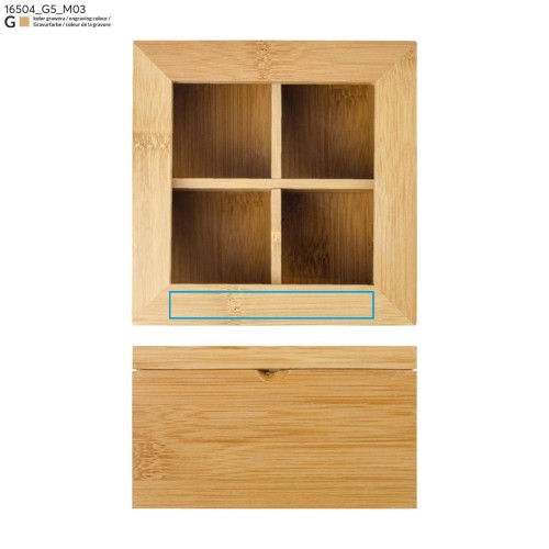 Pudełko na herbatę TEA brązowy