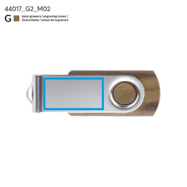 Pamięć USB TWISTER WALNUT 16 GB brązowy