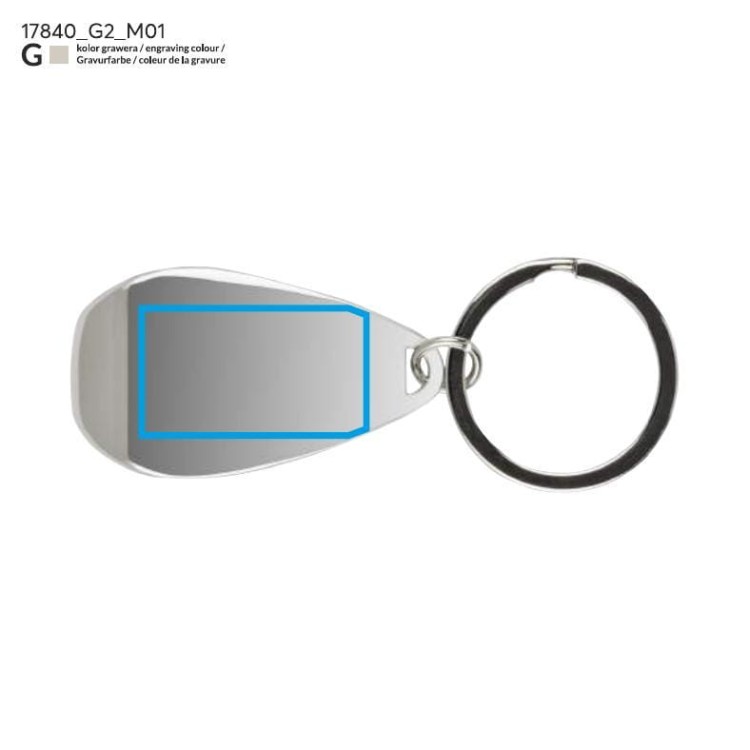 Brelok 2 w 1 APER srebrny