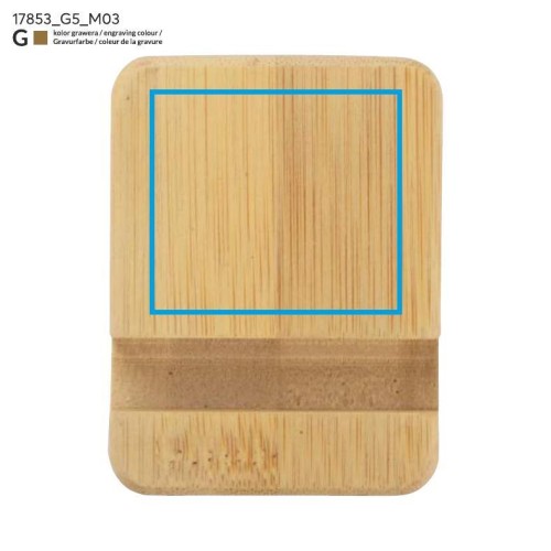 Bambusowy stojak na telefon TILE beżowy (naturalny)