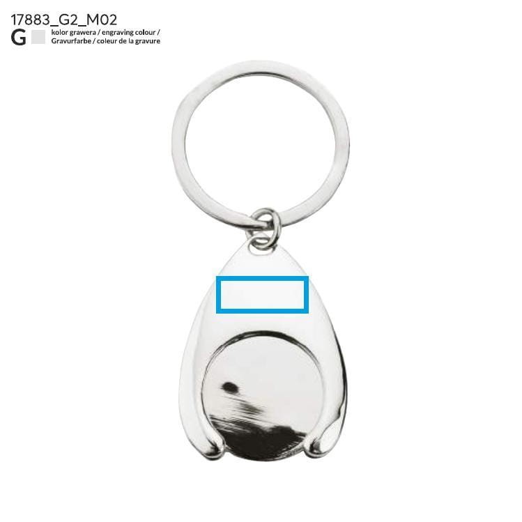 Brelok 2 w 1 TOKEN srebrny