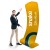 Stand reklamowy tekstylny Snake 0,9 x 2,2 m z wydrukiem