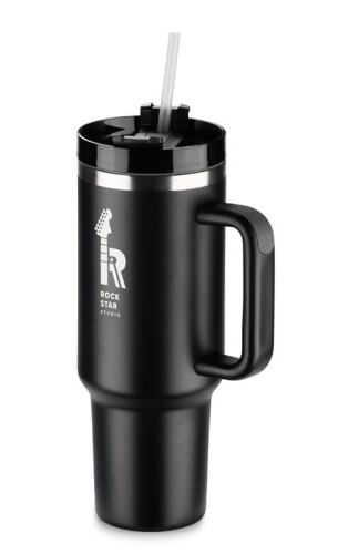 Kubek termiczny STANLI 1000 ml czarny z logo