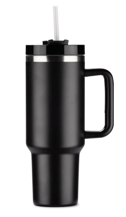 Kubek termiczny STANLI 1000 ml czarny z logo