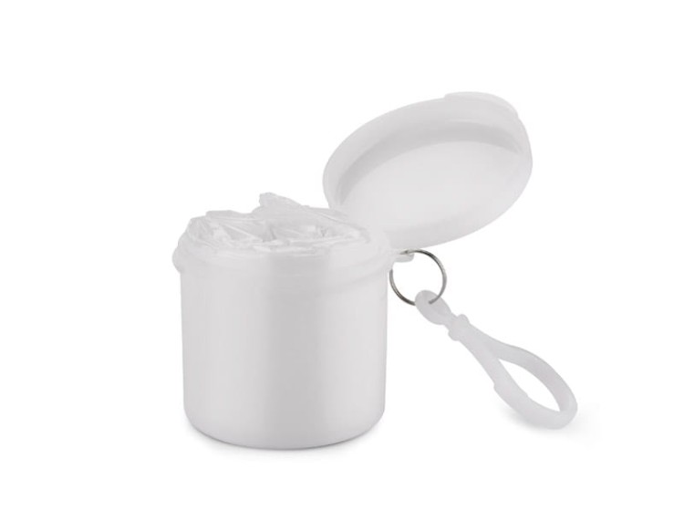 Poncho przeciwdeszczowe FLUXY biały z logo