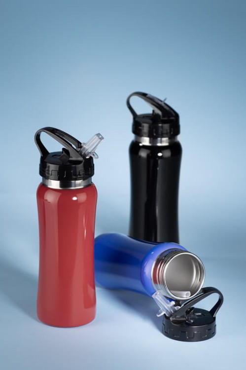 Bidon stalowy PATRO 600 ml czerwony z logo