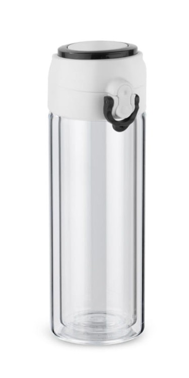 Bidon szklany VAKO 260 ml czarny z logo