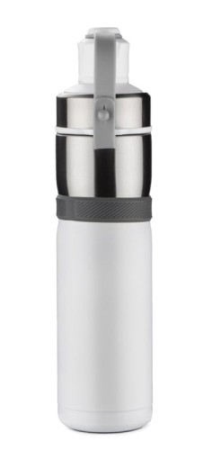 Bidon termiczny BREEZE 500 ml biały z logo