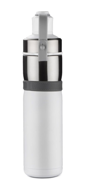 Bidon termiczny BREEZE 500 ml biały z logo