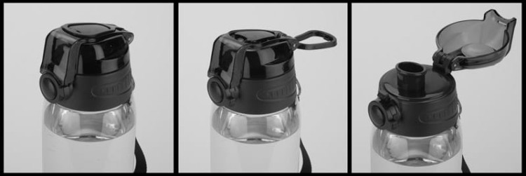 Bidon z miarką 900 ml KOLTER czarny z logo