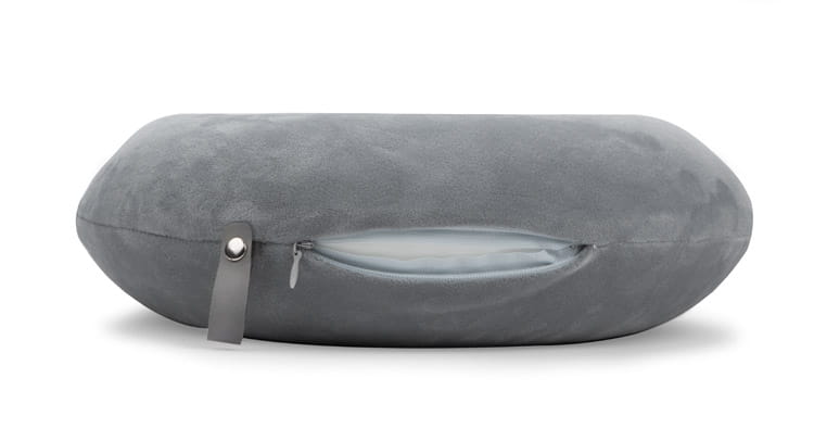 Poduszka podróżna PULIA popielaty (szary) z logo