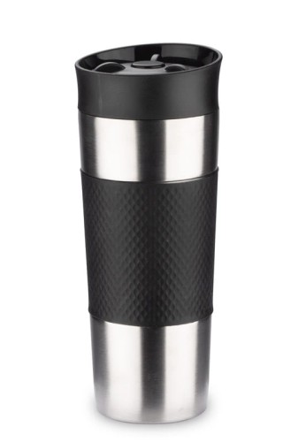 Kubek termiczny RONDE 420 ml czarny z logo