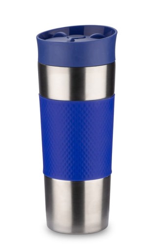Kubek termiczny RONDE 420 ml niebieski z logo