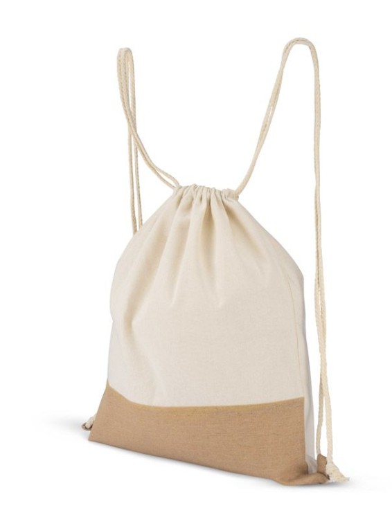 Worek bawełniany JUTIK beżowy (naturalny) z logo