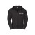 Bluza czarna z nadrukiem logo, personalizowana reklamowa bluza Russell rozpinana