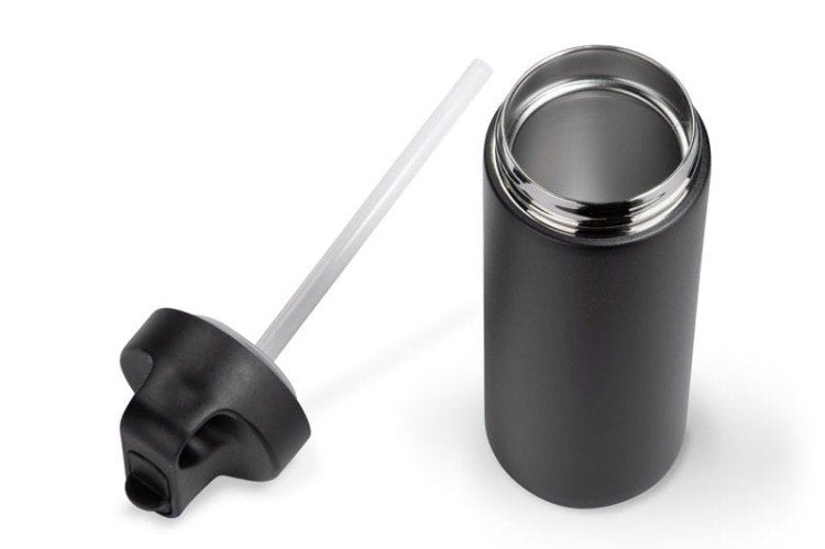 Bidon termiczny VELORA 500 ml czarny z logo