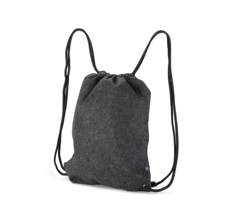 Worek filcowy rPET DENGY grafitowy z logo