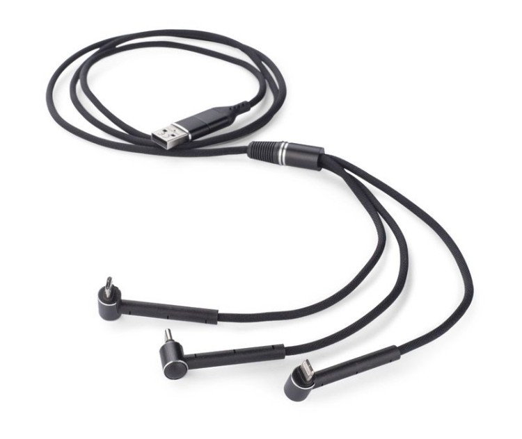 Kabel USB 6 w 1 RICO czarny z logo