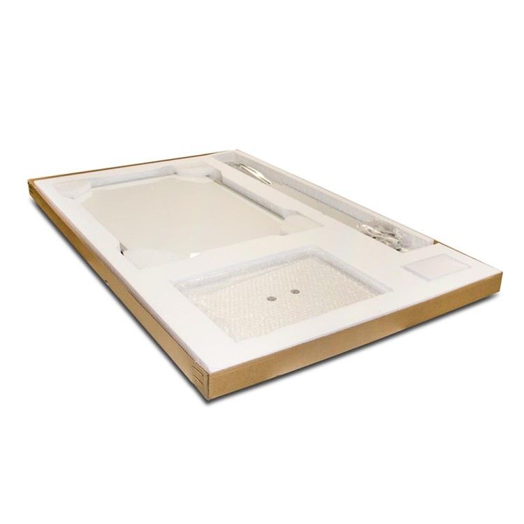 Stojak informacyjny regulowany z podświetlaną ramką OWZ w formacie A2 (420x297 mm) - srebrny