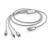 Kabel USB 3 w 1 TALA srebrny z logo