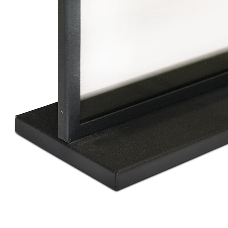 Dwustronny stojak akrylowy LINEO typu T format A4 (297x210 mm) informacyjny na ulotki, plakaty, broszury