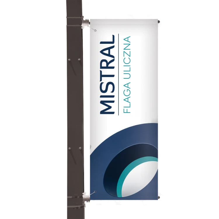 Flaga reklamowa Mistral z wydrukiem jednostronnym