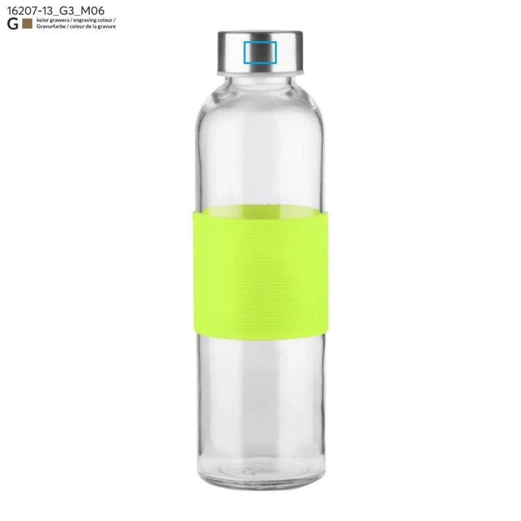Butelka szklana GLASSI 510 ml zielony jasny