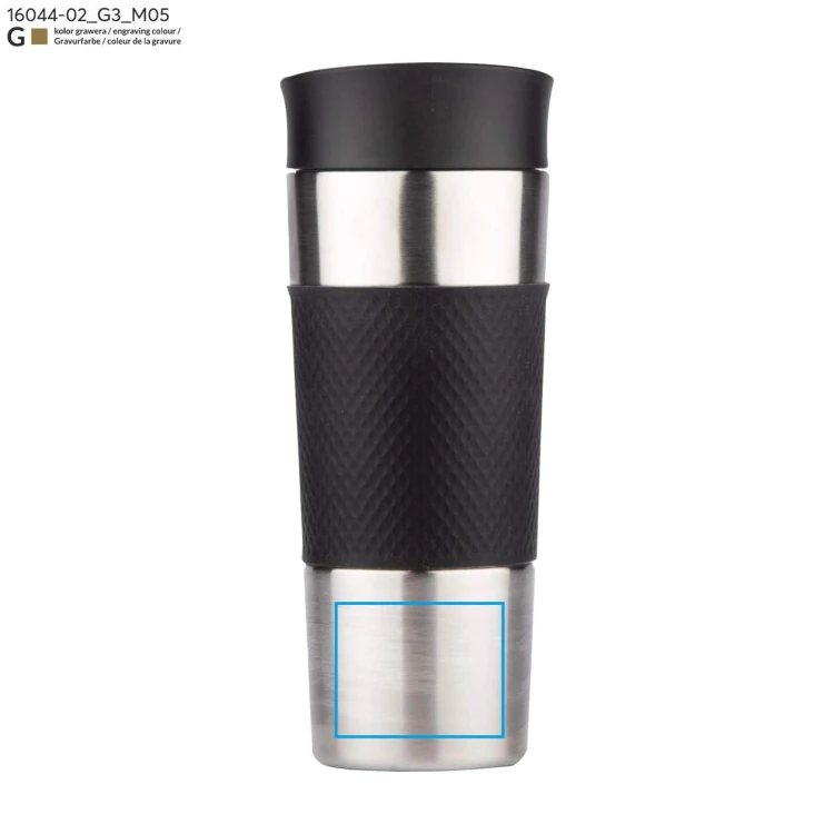 Kubek termiczny RONDE 420 ml czarny