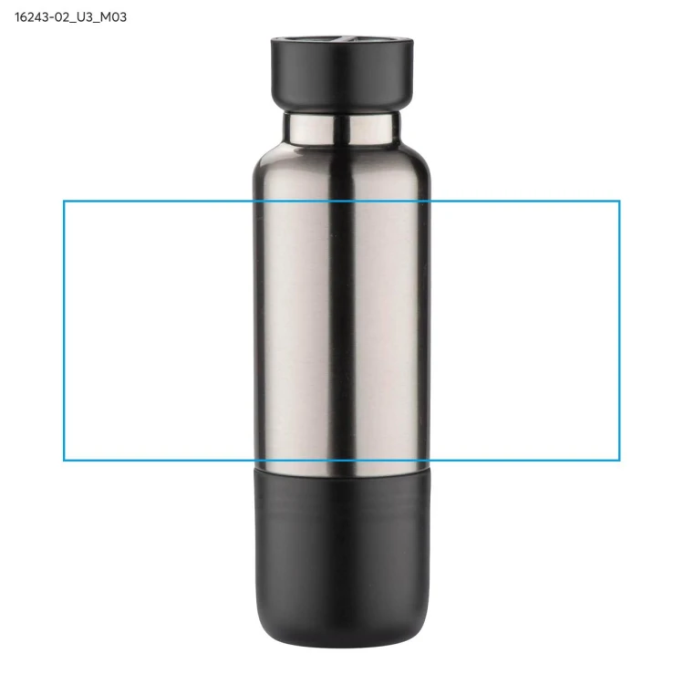 Butelka termiczna ze smyczką RON 500 ml czarny