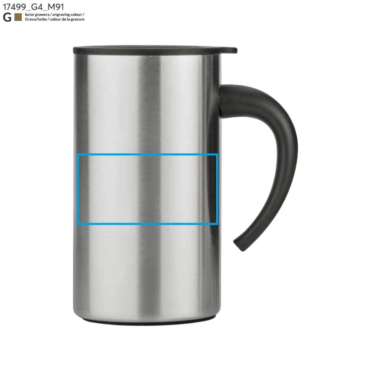 Zestaw upominkowy ACON (Termos 500ml, 2 kubki 260ml) srebrny