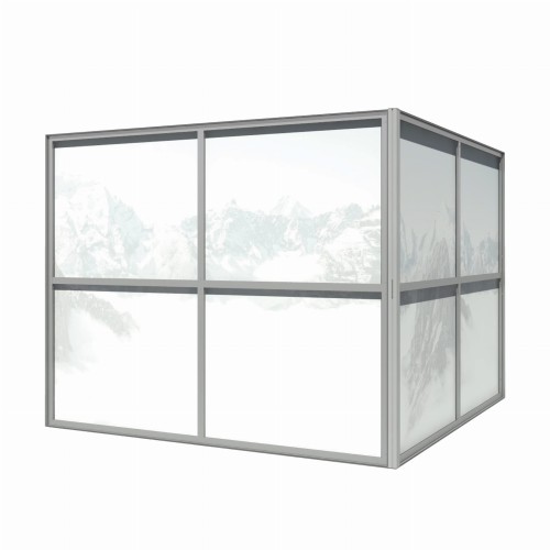 Vector Corner Advertising Wall