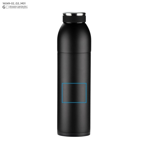 Butelka termiczna DUAL 550 ml czarny z logo